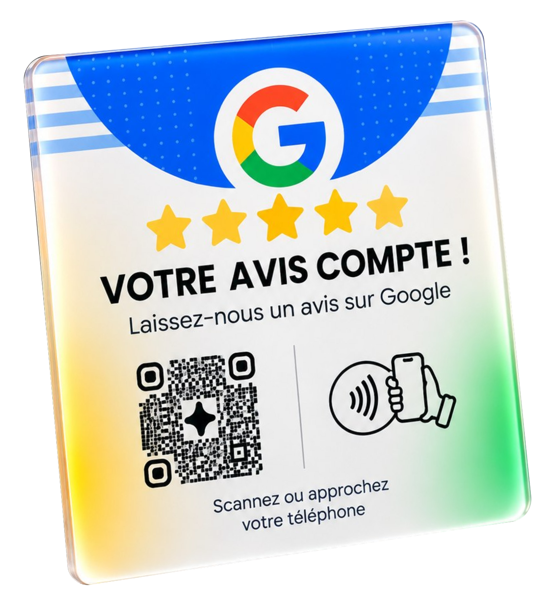 Plaque HANYNY REVIEW NFC QR